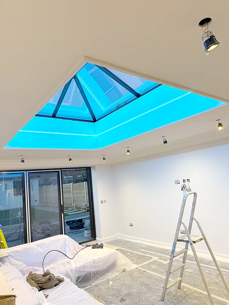 Roof lantern extension LED lighting